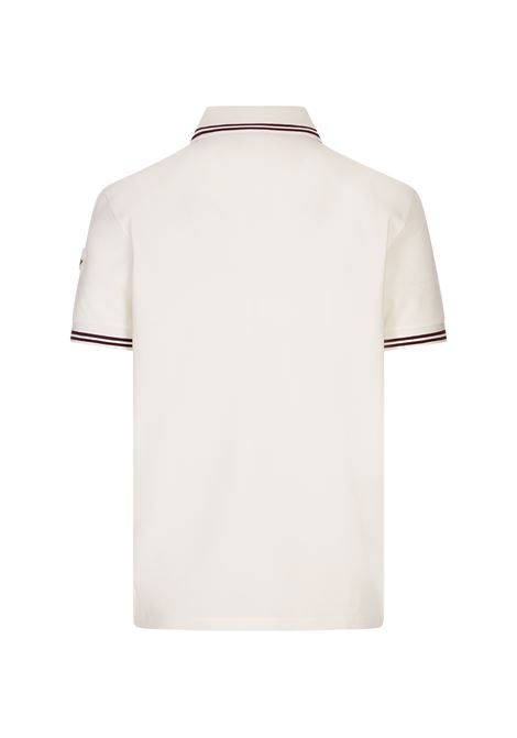 Polo Bianca Con Righe Su Collo e Polsi MONCLER | 091-8A00007 89A16034